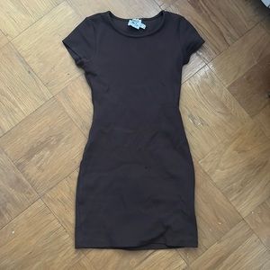 PRINCESS POLLY Brown T Shirt Dress